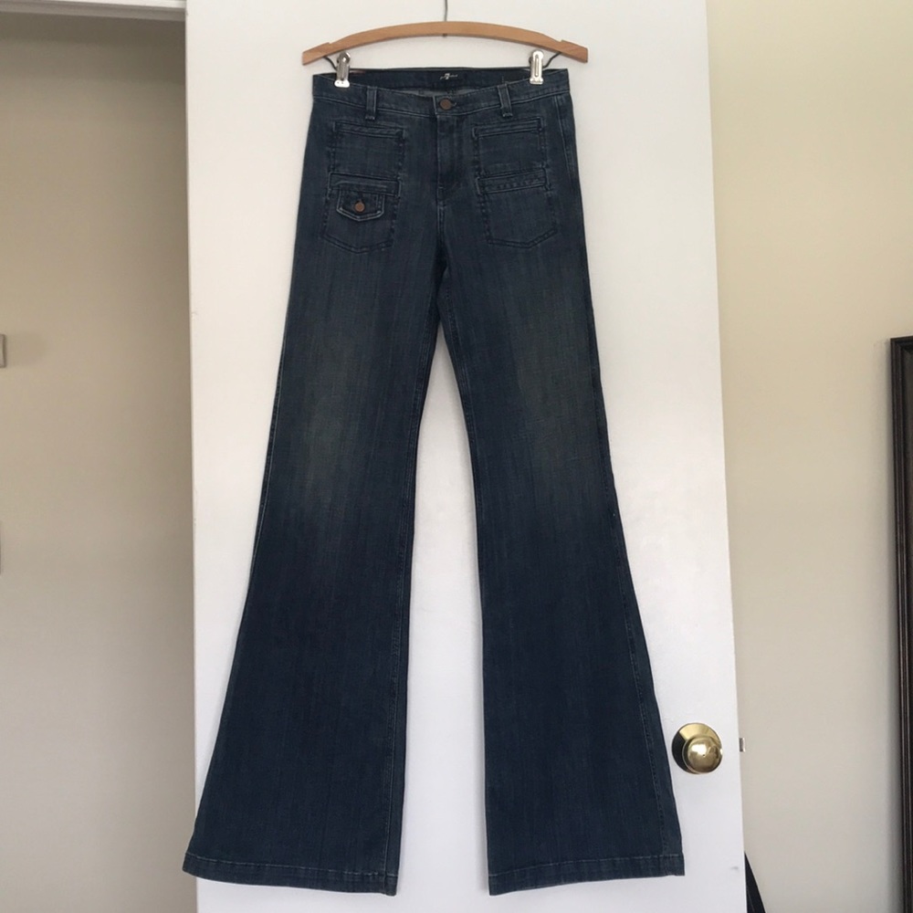 7 for All Mankind high-waisted, wide leg jeans
